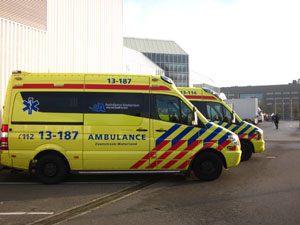 Stand by ambulance bij de RAI