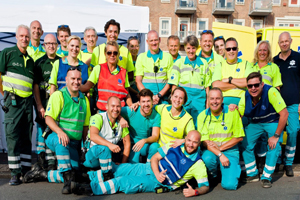 Enthousiaste medewerkers bij Damloop